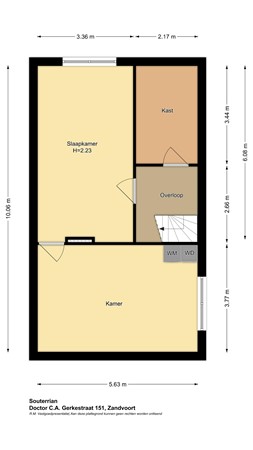 Floorplan - Dr C A Gerkestraat 151, 2042 ER Zandvoort